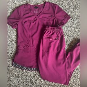 Dickies Retro Maroon Scrub Set XS
